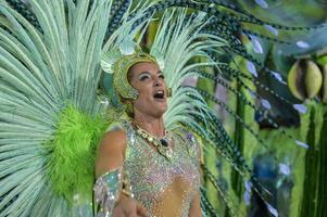 rio de janeiro, rj brasilien - 09. februar 2018 - samba-schulparade im sambodromo. Imperio da Tijuca während des Festivals in der Straße Marques de Sapucai foto