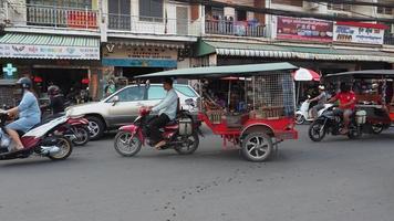 Phnom Penh, Kambodscha. 1. februar 2018. straße rund um toul tom poung markt. foto