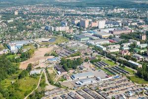 oben ansicht der stadt dedovsk in der moskauer region foto