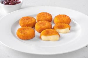 Camembert-Nuggets Nahaufnahme foto