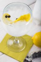 Gin Tonic auf einem Highballglas foto