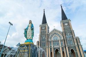 kathedrale der unbefleckten empfängnis in chanthaburi in thailand foto