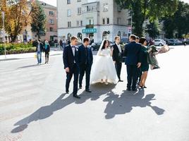 Blick auf die Hochzeitsfeier foto