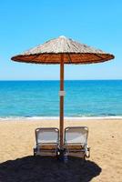 der Strand im modernen Luxushotel, Peloponnes, Griechenland foto