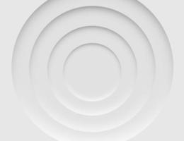 weißer Kreis einfacher und sauberer abstrakter Hintergrund. 3D-Rendering foto