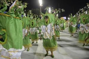 rio de janeiro, rj brasilien - 09. februar 2018 - samba-schulparade im sambodromo. Imperio da Tijuca während des Festivals in der Straße Marques de Sapucai foto