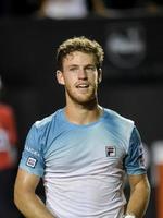 rio de janeiro, brasilien - 25. februar 2017 - diego schwartzman arg letztes spiel während rio open 2018 im jockey club brasileiro. foto