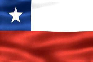 Chile-Flagge - realistische wehende Stoffflagge foto