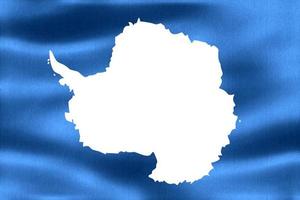 antarktische flagge - realistische wehende stoffflagge foto