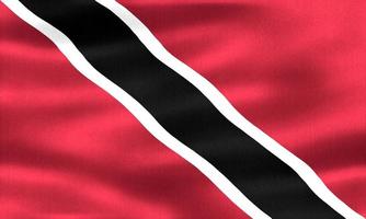 3d-illustration einer flagge von trinidad und tobago - realistische wehende stoffflagge foto