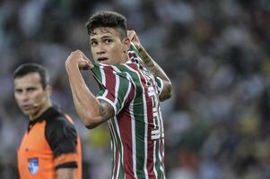 rio, brasilien - 30. märz 2018 - pedro-spieler im match zwischen fluminense und vasco durch das halbfinale carioca-meisterschaft im maracana-stadion foto