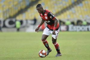 rio, brasilien - 28. märz 2018 - vinicius junior spieler im match zwischen flamengo und botafogo durch die carioca-meisterschaft im maracana-stadion foto