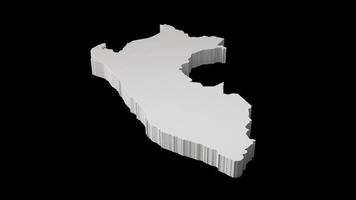 Peru 3D-Karte Geographie Kartographie und Topologie Karte 3D-Darstellung foto