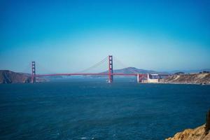 golden gate bridge von lands end trail totmannpunkt foto