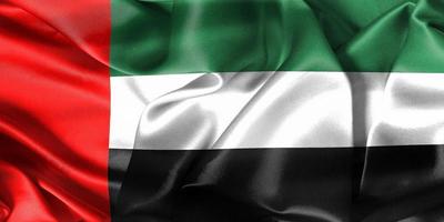 Flagge der Vereinigten Arabischen Emirate - realistische wehende Stoffflagge foto