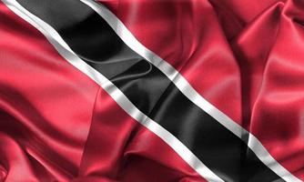 3d-illustration einer flagge von trinidad und tobago - realistische wehende stoffflagge foto