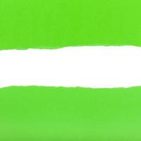 gespaltene Hälften des Blattes aus grünem, zerrissenem Papier foto