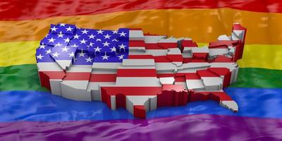 usa auf der flagge lgbt foto