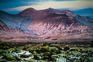 Bemoostes Lavafeld in Island foto