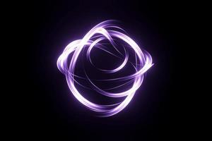 3D lila Fantasy-Linie Hintergrundbild. heller Blitz. abstrakter leuchtender futuristischer hintergrund mit lichteffekt für kreatives design. Strichzeichnungen. 3D-Rendering foto