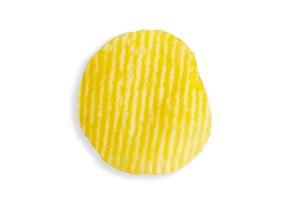 Kartoffelchip isoliert auf weißem Hintergrund mit Beschneidungspfad foto
