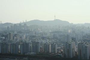 Wohnungslandschaft in Seoul, Korea foto