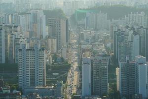 Wohnungslandschaft in Seoul, Korea foto