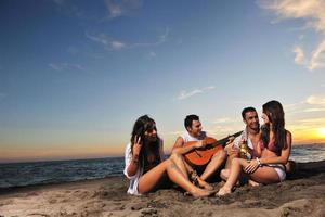 Blick auf die Strandparty foto