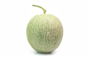 Nahaufnahme einer Melone auf weißem Hintergrund foto