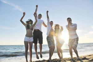 Blick auf die Strandparty foto