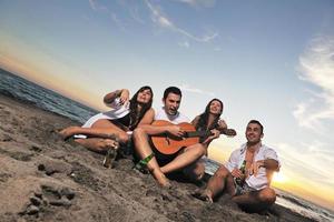 Blick auf die Strandparty foto