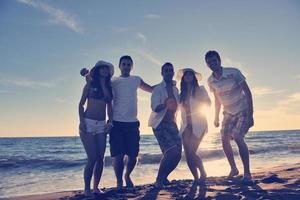 Blick auf die Strandparty foto