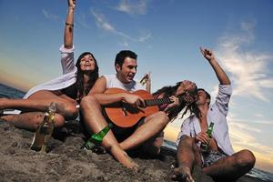 Blick auf die Strandparty foto