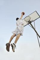 Ansicht des Basketballspielers foto