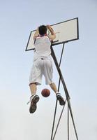 Ansicht des Basketballspielers foto