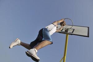 Ansicht des Basketballspielers foto