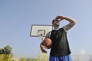 Ansicht des Basketballspielers foto