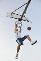 Ansicht des Basketballspielers foto