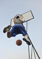 Ansicht des Basketballspielers foto