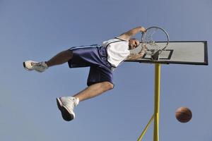 Ansicht des Basketballspielers foto