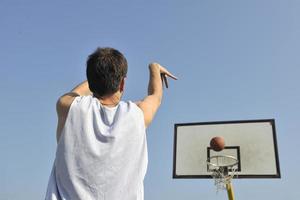 Ansicht des Basketballspielers foto