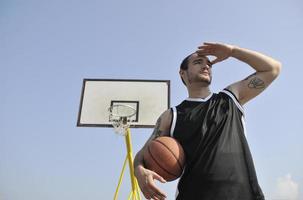 Ansicht des Basketballspielers foto