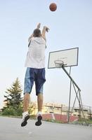 Ansicht des Basketballspielers foto