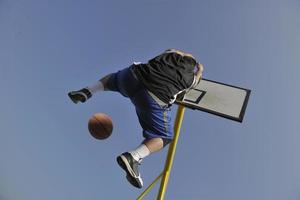 Ansicht des Basketballspielers foto