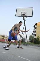 Ansicht des Basketballspielers foto