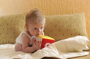 süßes kleines Baby-Nahaufnahmeporträt foto