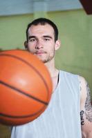 Basketballspiel Spielerporträt foto