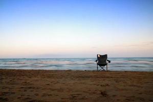 Blick auf den Strandkorb foto