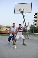 Ansicht des Basketballspielers foto