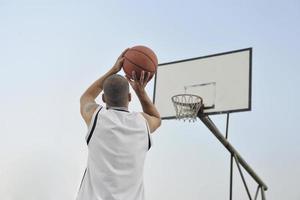 Ansicht des Basketballspielers foto